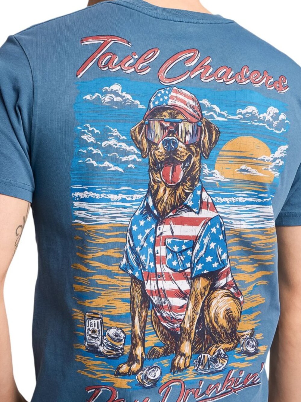 Tail Chasers Club Men’s T-shirt Day Drinkin - Picture 6 of 9